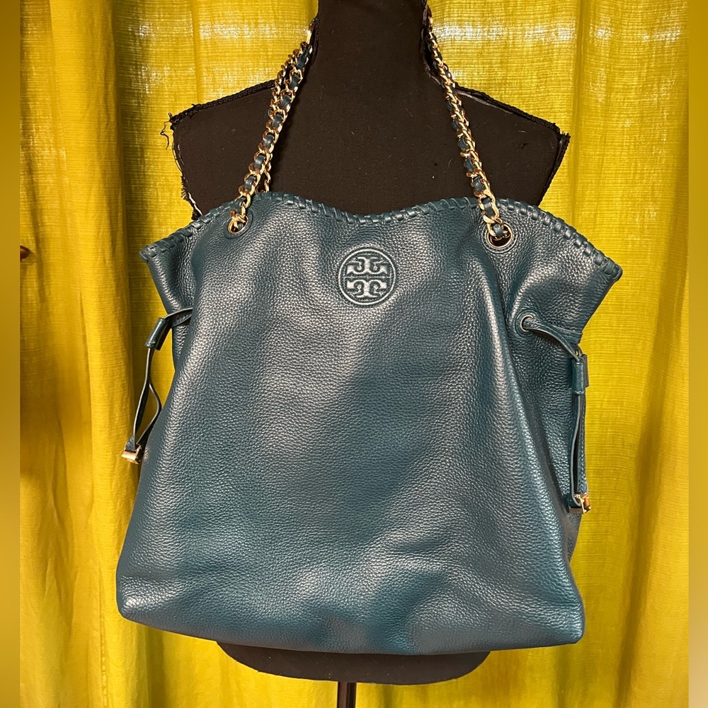 Tory Burch - Pebbled Leather Chain Strap Tote